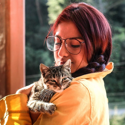 a woman in glasses holding a cat at The Richmond